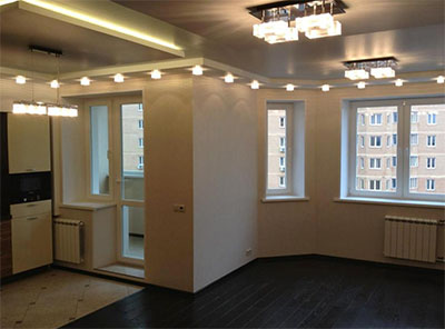 Комплексная отделка трехкомнатной квартиры в новостройке под ключ в Москве